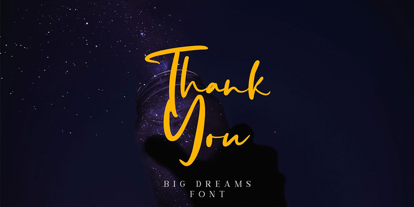 Beispiel einer Big Dreams Regular-Schriftart